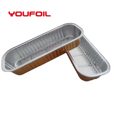 Portable Gold Tin Foil Aluminum Food Tray Container
