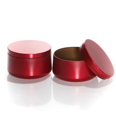 2oz 4oz 6oz 8oz Empty Round Rose Gold Matte White Black Metal Container/Jar/Can Candle Tins