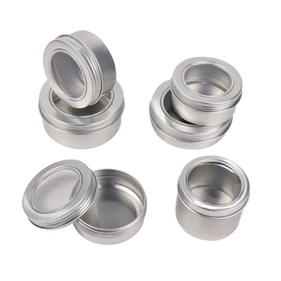 Window Lid 15g Food Green Tea Aluminum Jar Tin Container