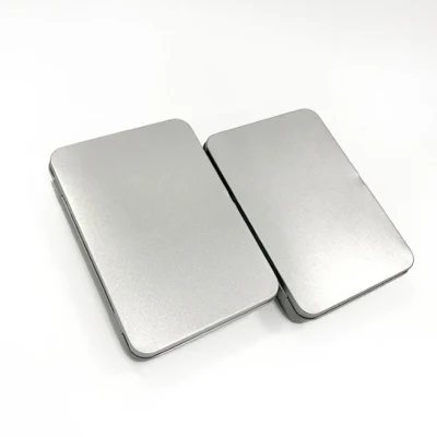 Metal Rectangular Empty Hinged Tins Box Container for Tea Candy