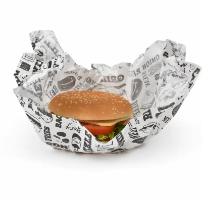 Fast Food Recycling Paper Packaging of Wax Greaseproof Paper