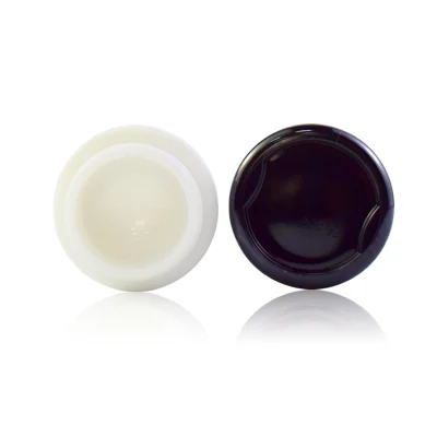 Customized 3ml 5ml 9ml Empty Mini Airtight Straight Sided Small Round Concentrate Black Glass Wax Jar Container