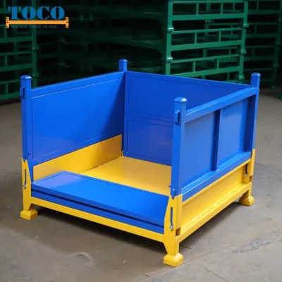 Factory Supply CE Certified Foldable Stackable Customized Steel Metal Box Container Cage