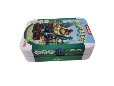 Factory Price Rectangle Playing Cards Tin Box Metal Tin for Poker Small Poker Tin Box Playing Cards Tin Box with Hinge