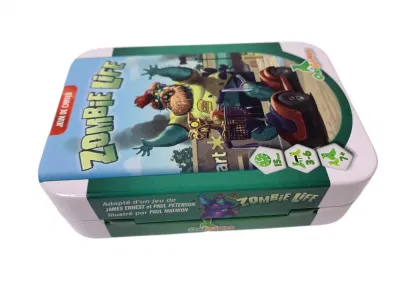 Factory Price Rectangle Playing Cards Tin Box Metal Tin for Poker Small Poker Tin Box Playing Cards Tin Box with Hinge