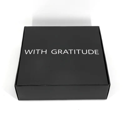Black Personalized E-Commerce Cardboard Paper Packaging Corrugated Shipping Mailer Box