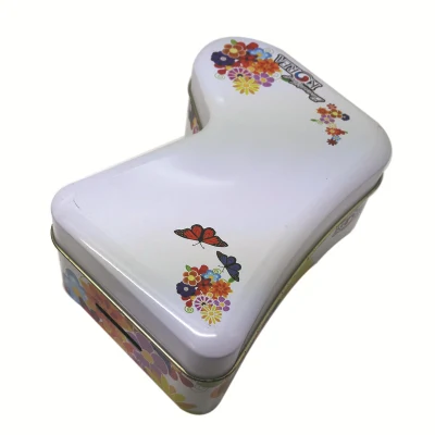 Custom Unique Decorative Christmas Stocking Sock Shaped Gift Packaging Tin Box