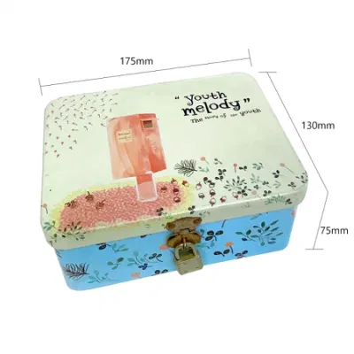 Fresh Creative Large Lock Storage Jewelry Gifts Metal Tin Box