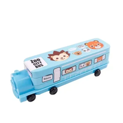 Can Be Customized Tin Train Shape Multi-Function Pencil Case Sharpener