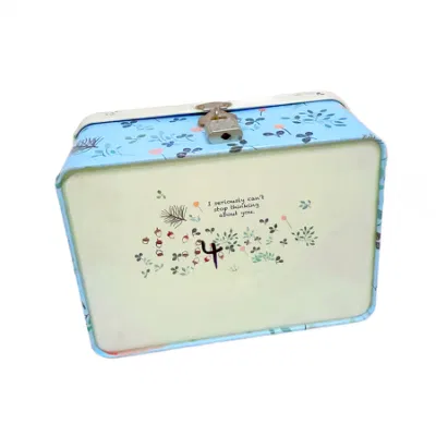 Fresh Creative Large Lock Storage Jewelry Gifts Metal Tin Box