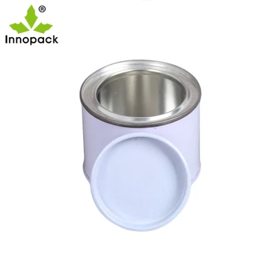 Custom Logo Printed Mint Paint Round Empty Metal Aluminum Tin Can, Metal Container