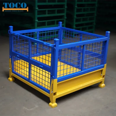  Factory Supply CE Certified Foldable Stackable Customized Steel Metal Box Container Cage