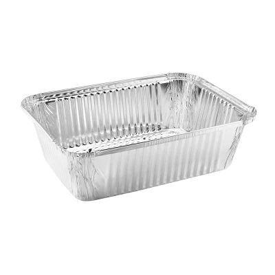 Small Aluminum Foil Containers with Lids, Freezer Tins, Disposable Baking Tray for Food, Take out, Individual Foil Pans with Clear Lids for Leftover Storage