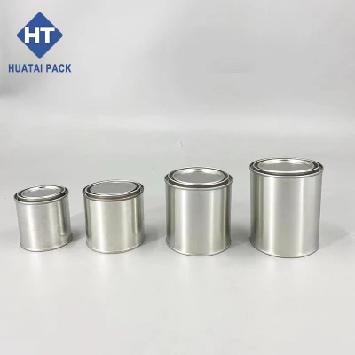 Factory Paint Tin Can with Lever Lid 1pint Small Round Tin Can for Paint