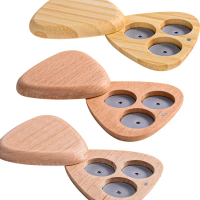 Magnetic Eyeshadow Palettes Empty Eyeshadow Pigment Palette Refillable Pans 3 Holes Magnetic Compact Case Round 26.5mm Tins