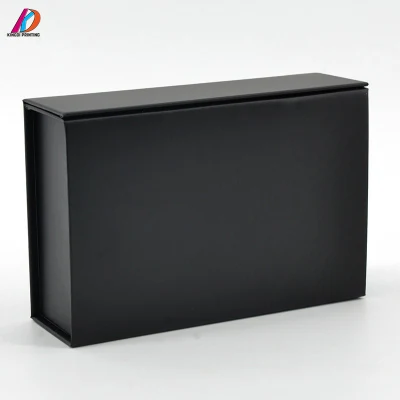 Wholesale Luxury Foldable Black Color Packaging Boxes with Logo Printing