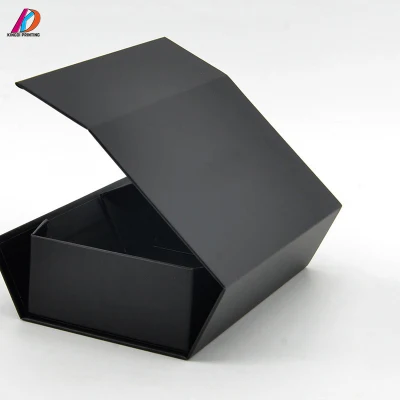 Wholesale Luxury Foldable Black Color Packaging Boxes with Logo Printing