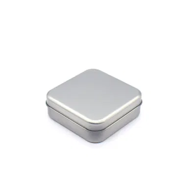 Silver Iron Box Peninsula Storage Trumpet Square Tin Box