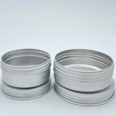 Free Sample 30g/50g/60g/80g Hot Sales Silver Aluminum Tins Jar for Eye Facial Mask Cream Jar