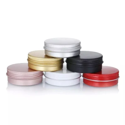 Aluminum Cosmetic Jar Tins Metal Jar Packaging Containers Environmentally Friendly Packaging