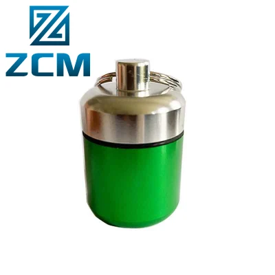 Shenzhen Custom CNC Machined Logo Small Metal Aluminum Stainless Steel Pill Case Mini Portable Bottle