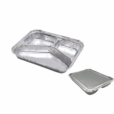 Round Soup Bowl 600ml Casserole Pasta Tin Foil Takeaway Box Gold High End Sealable Aluminum Foil Meal Box with Lid