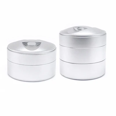 Customized CNC Anodized Aluminum Box Pill Case 2/4/6/8 Small Heat Resistant Travel Metal Candle Balm Tin Can/Box/Vessels/Containers