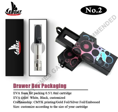 Custom Slide 1.0ml Vape Cart Packaging Child Resistance Box Child Proof 0.5ml Cartridge Packaging