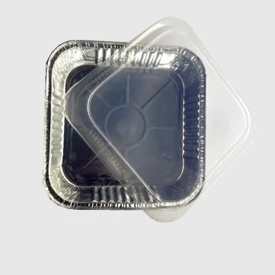 Round Soup Bowl 600ml Casserole Pasta Tin Foil Takeaway Box Gold High End Sealable Aluminum Foil Meal Box with Lid