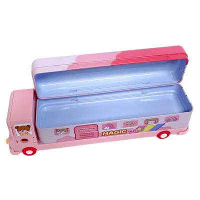 Creative Cute Multi-Functional Stationery Pencil Tin Box Small Train Shape