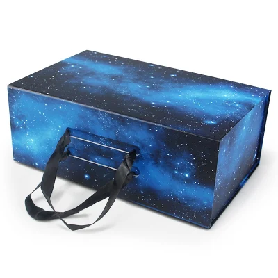 Metal Feel Gift Box Folding Paper Gift Packaging with High Quality