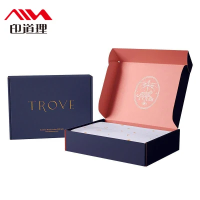 Wholesale Luxury Exquisite Customized Gift Corrugated Black Shipping Packaging Box