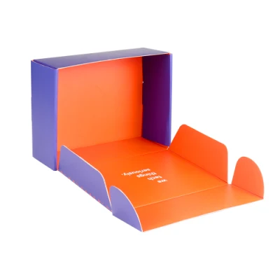 Wholesale Custom Product Shipping Purple Color Packaging Mailer Box with Logo Printing