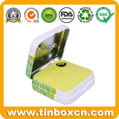 Mini Small Square Metal Box Candy Gum Sweets Mints Tin with Inserts