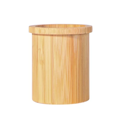 Bamboo Makeup Can 500ml 700ml Bamboo Wood Cosmetic Storage Bottle Mason Jar