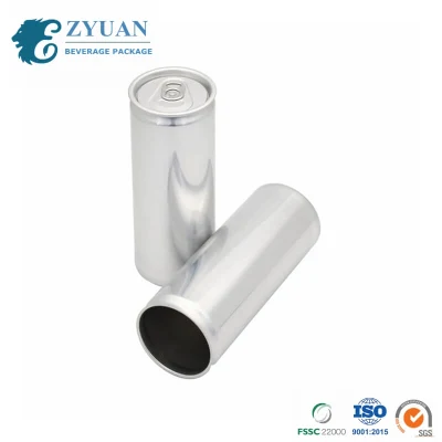 Supplier 2piece Aluminum Food Grade Can Blank or Printed Sleek 200ml 330ml 355ml Aluminum Can