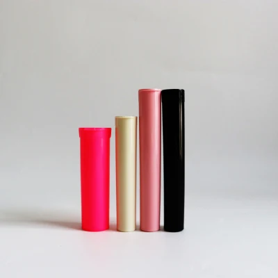 Wholesale 6-90 DRAM Child-Resistant Colorful Plastic Tubes Plastic Containers Pop Top Bottle