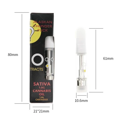 Glo Carts 0.8ml 1ml Ceramic Coil Thick Oil Atomizer Vape Cartridges Packaging 510 Thread Display Box