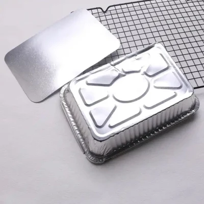 Aluminum Foil Containers Catering Food Packaging Disposable Tin Foil Tray Disposable Tin Foil Tray with Plastic Lid