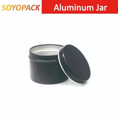 Wholesale Round Decorative Gift Empty Tin Can Jars Aluminum Metal Candle Tins
