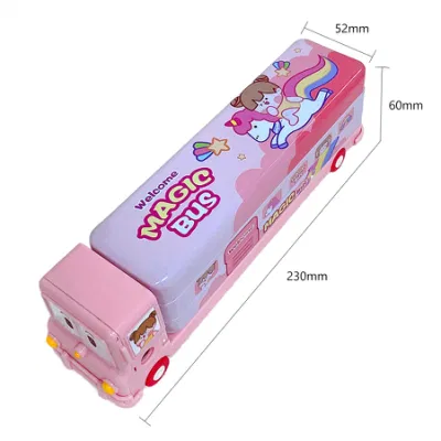Creative Cute Multi-Functional Stationery Pencil Tin Box Small Train Shape
