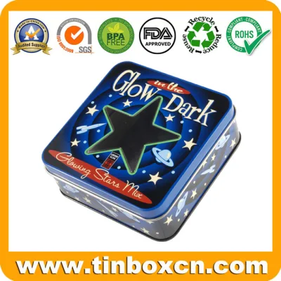 Square Tin Box Metal Can Food Tin for Cookie Biscuit Chocolate Packaging