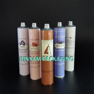 Small Capacity Cream Crema De Manos Metal Tube Pure Aluminum Container with Bottom Latex