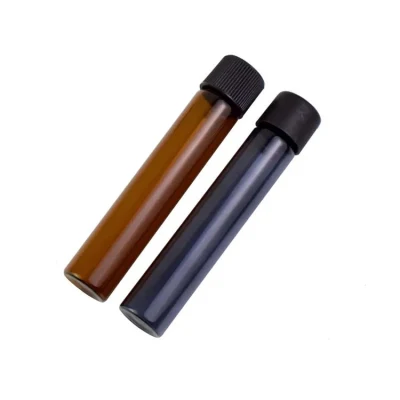120mm Child Proof Packaging Matte Black Borosilicate Glass Doob Tube
