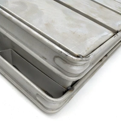4 Straps Aluminum Steel Sandwich Bread Pans Loaf Pan Toast Tin Box