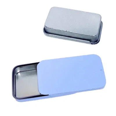 Solid Balm Mini Tin Box Push-Slide Lid Portable Packing Box