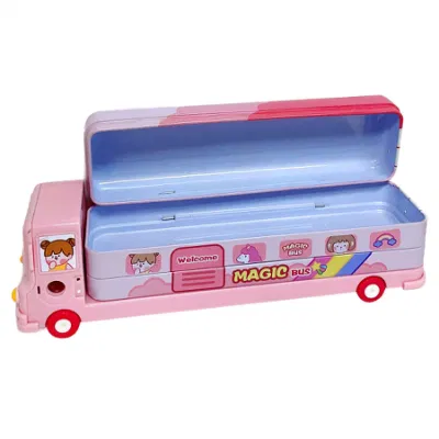 Creative Cute Multi-Functional Stationery Pencil Tin Box Small Train Shape