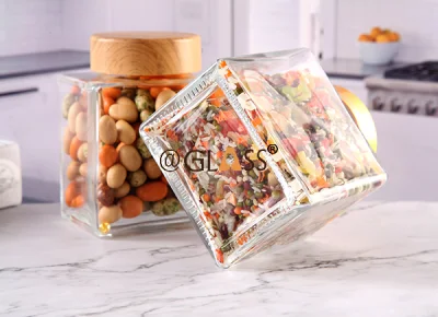 Wholesale Clear Glass Jars, Glass Containers with Metal Caps, Tin Lids,
