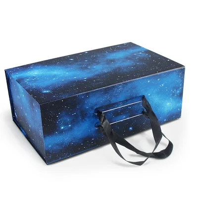 Metal Feel Gift Box Folding Paper Gift Packaging with High Quality