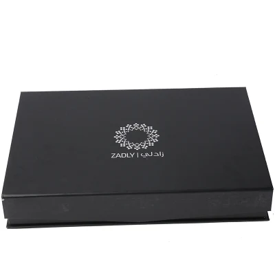 Black Luxury Custom Logo Printing Packaging Gift Jewelry Box